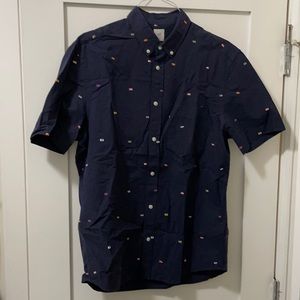 Blue h&m Short sleeve button down
